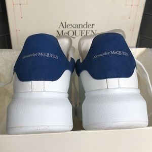 Alexander McQueens white Paris blue  unisex  size 38.5